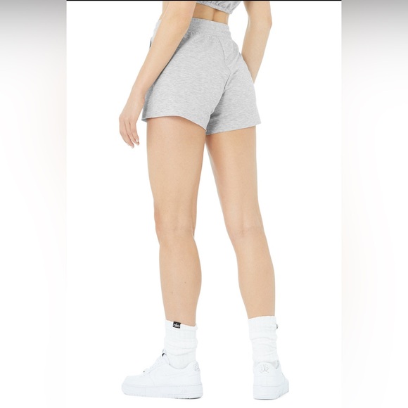 Alo Yoga Dreamy Short in Athletic Heather Grey - Picture 3 of 6